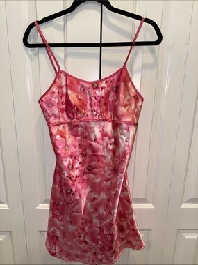 Secret Treasures Pink Floral Satin Chemise